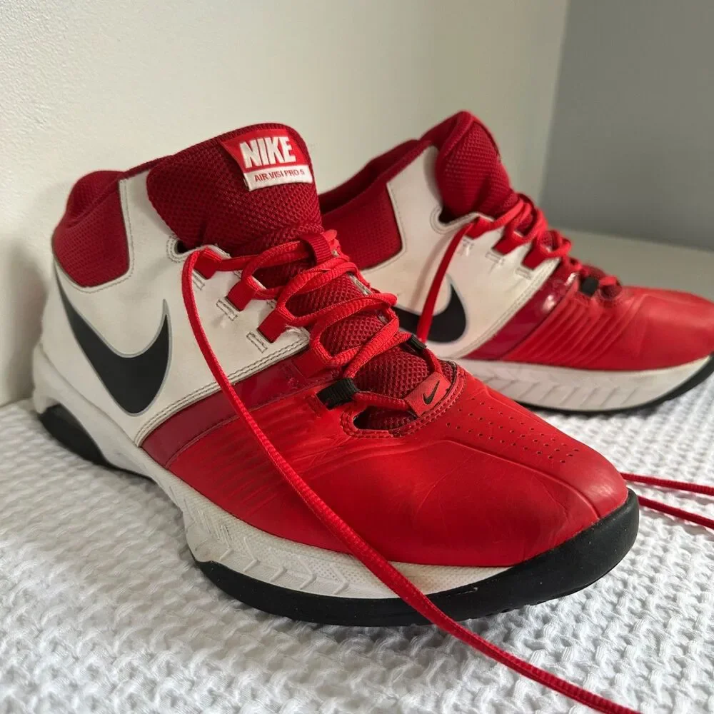 Men's Nike Air Visi Pro 5 University Red/White Size US 10,5  Made In Vietnam